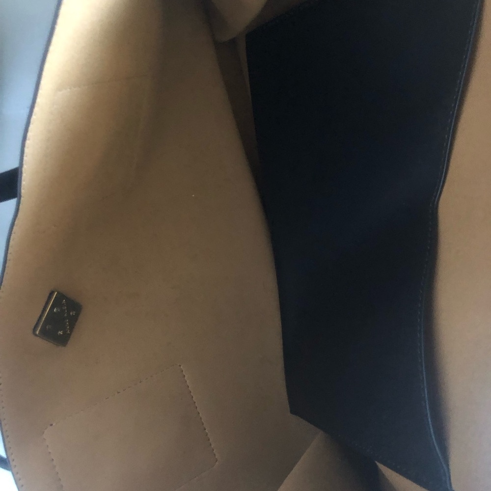 Anne Klein Black Smooth Tote with Double Handles - Picture 12 of 15